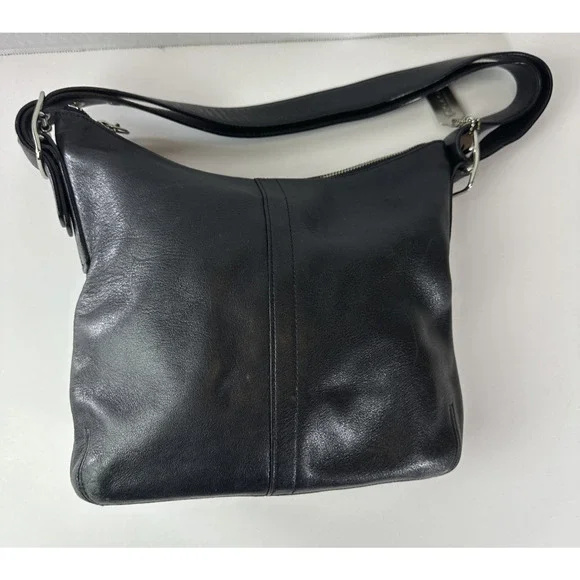 Coach Black Leather Slim Legacy Crossbody Shoulder Bag Adjustable 9326 Purse - Picture 8 of 16